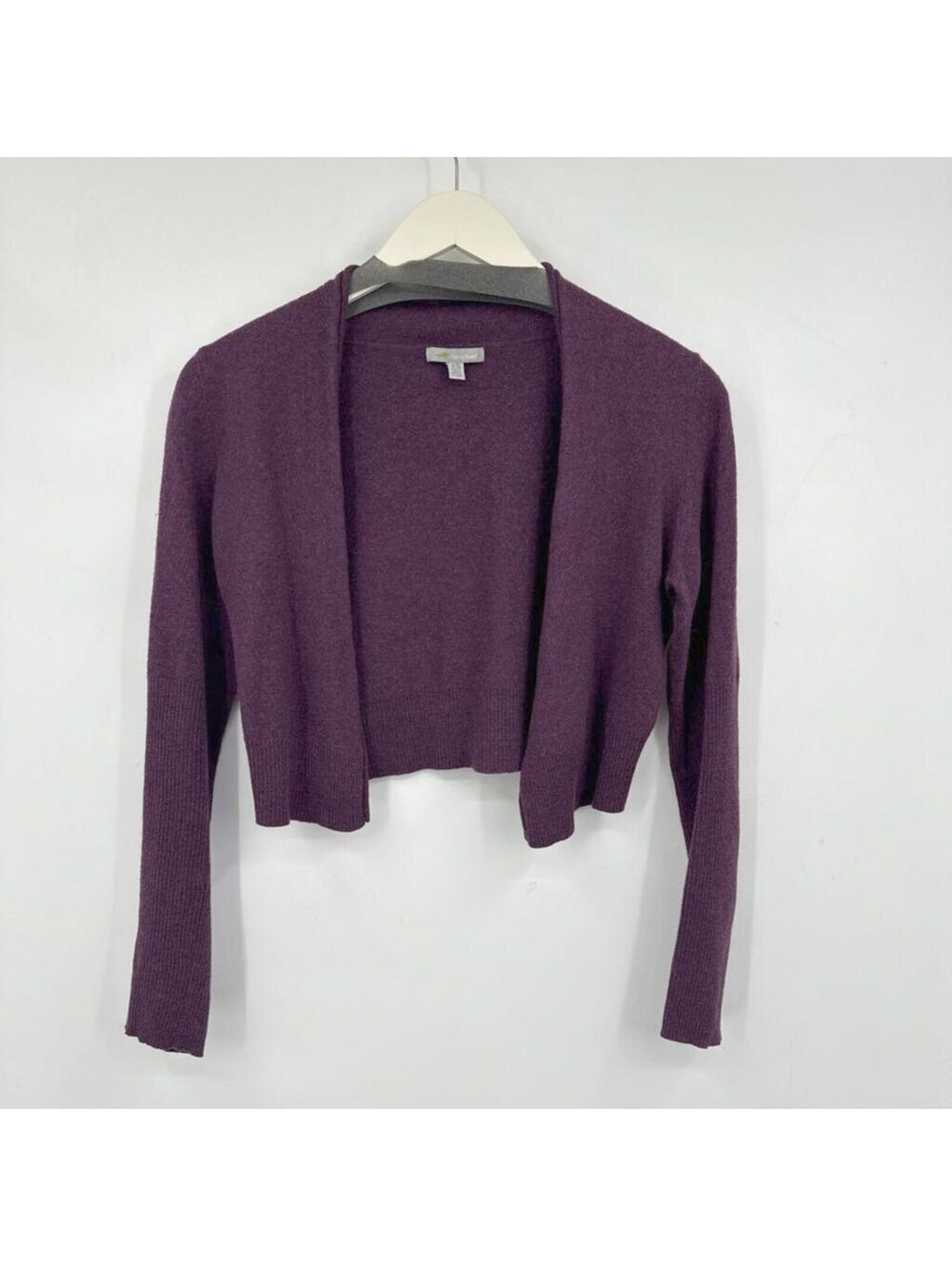 Women's Horny Toad Purple Merino Blend Cropped Cardigan XS Extra Small